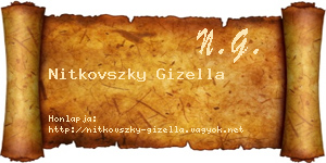 Nitkovszky Gizella névjegykártya