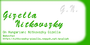 gizella nitkovszky business card